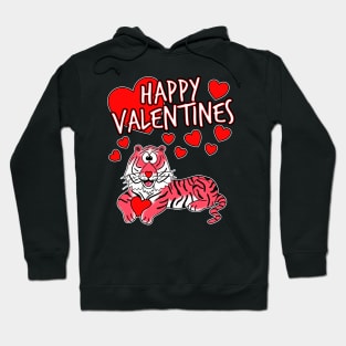 Happy Valentines Day 2022 Tiger Animal Lover Hoodie